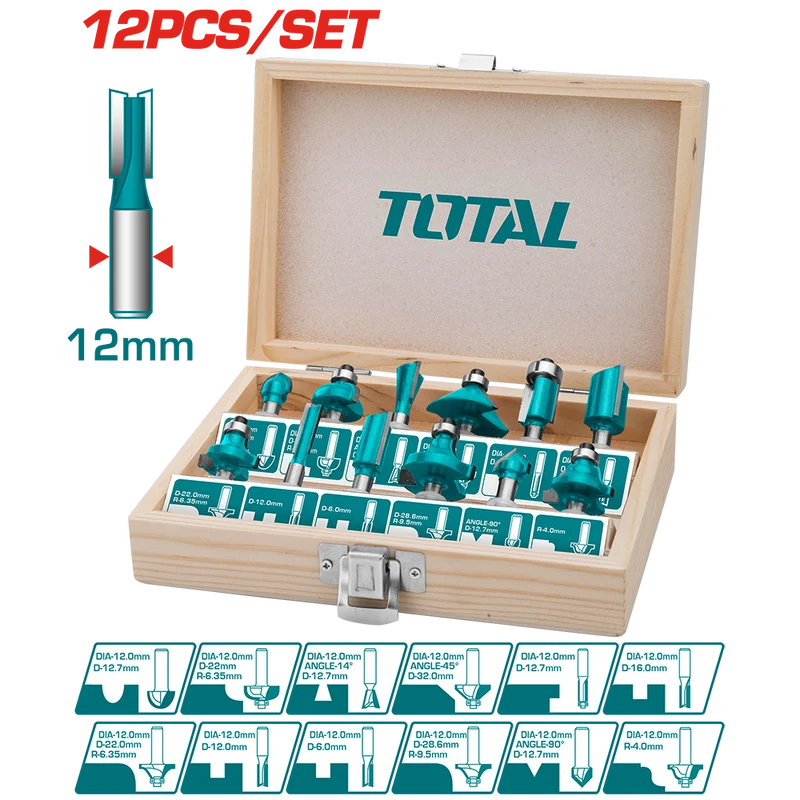Set frese per legno gambo 12mm
