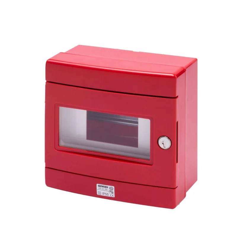 Centralino Stagno per Emergenza Gewiss 8 Moduli DIN Rosso IP55 – GW42202